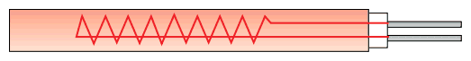 Unheated zone on connection side and/or far end